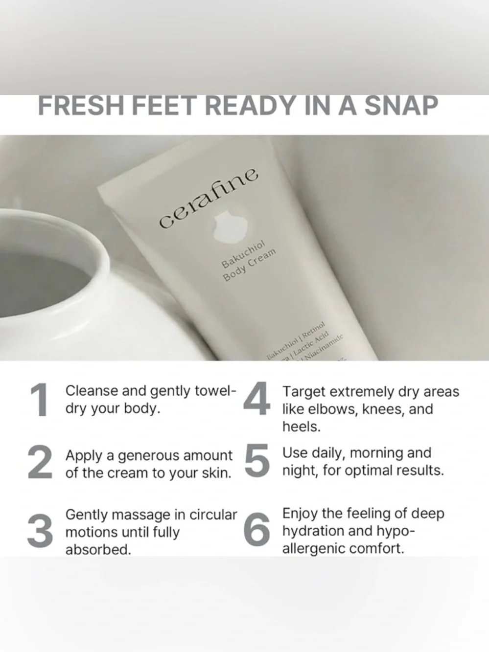 Korean Skincare SANIDOC Cerafine Bakuchiol Body Lotion
